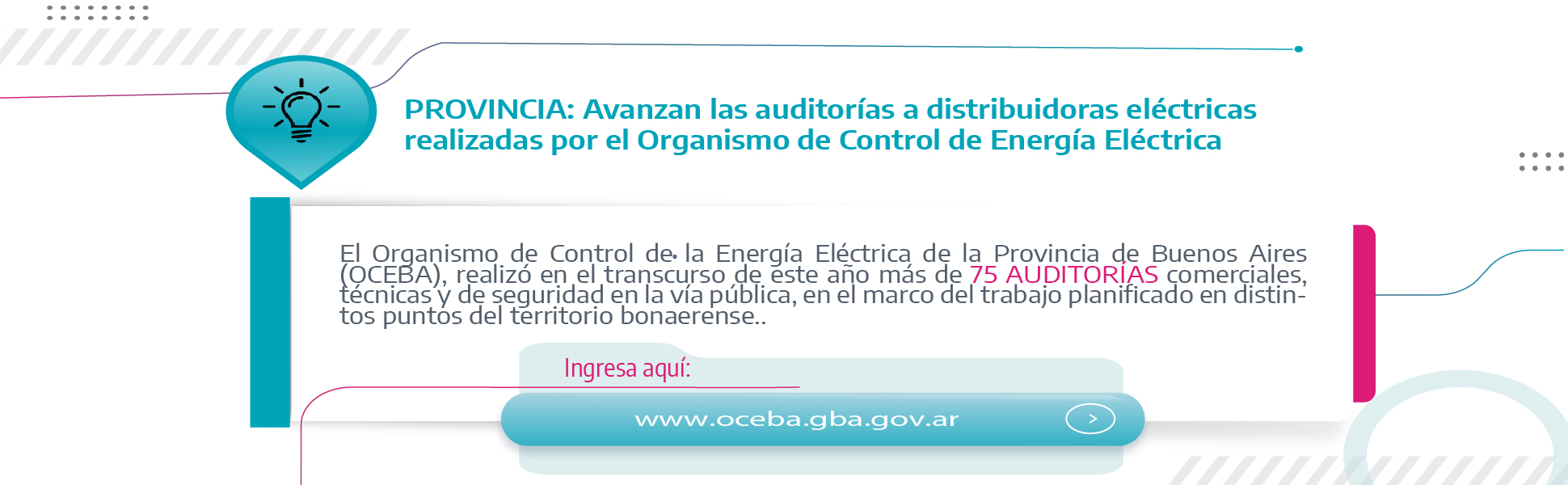 OCEBA avanza en auditorías a distribuidoras eléctricas